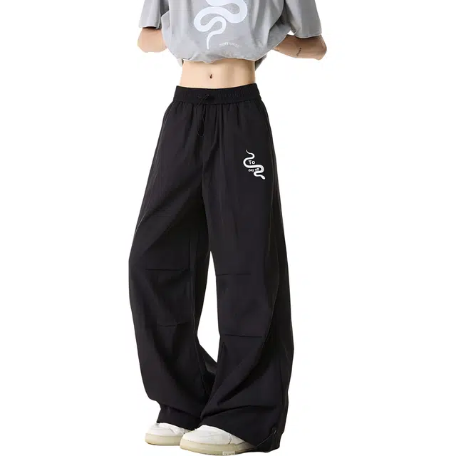 单爵 褶皱美式复古时尚潮流百搭简约设计感休闲裤 男女同款