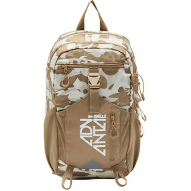 安踏儿童 大容量防泼水轻便 织物 双肩包 青少年 军绿满印