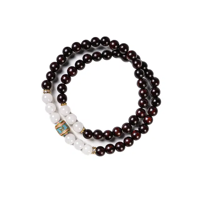 【诸事顺遂】 嫒柯 国潮新中式轻奢高级感文玩盘玩佛珠念珠招财进宝节节高升八方来财财运亨通#好运 紫檀属 手串 男女同款情侣款