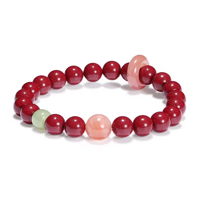 【普陀山官方已过香】 普陀山文创 幸运加倍 多宝多福 气质高级感 一眼心动 朱砂 手串 男女同款情侣款