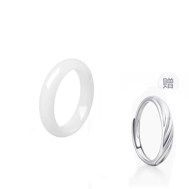 琉堇 新中式招财纳福转运平安扣跑环 国风文玩 菩提根 戒指 男女同款情侣款