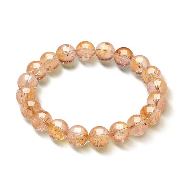 【做个小富婆】 六桂福珠宝 招财进宝时来运转小众寓意好运暴富 黄水晶 水晶手串 女款