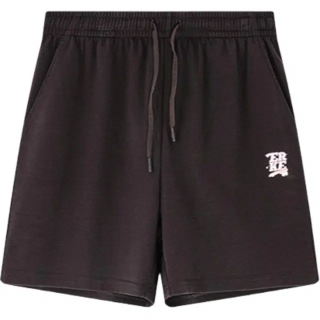 鸿星尔克 生活系列 简约百搭中腰系带宽松运动休闲短裤 女款 松露棕