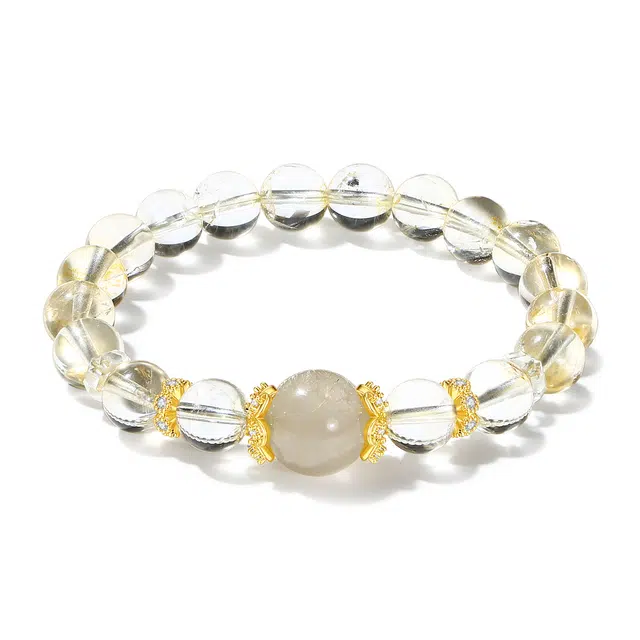 【普陀山官方已过香】 普陀山文创 小众步步高升事业爆棚钱来运转吸金招财进宝有钱花#好运 黄水晶 手串 男女同款情侣款