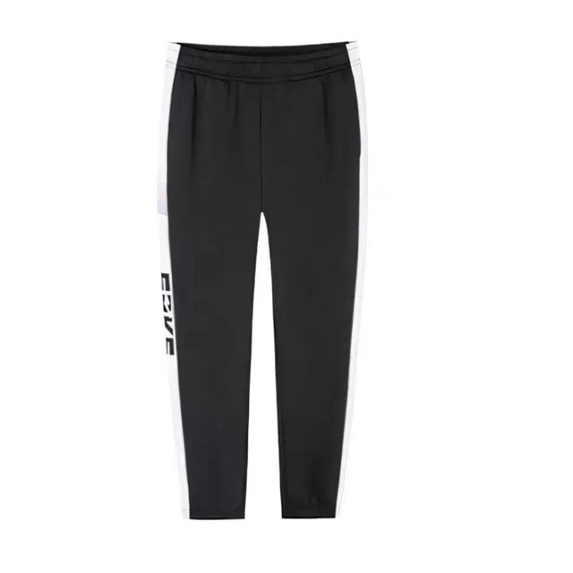 鸿星尔克儿童长裤 舒适百搭时尚潮流 正黑梦幻粉 青少年