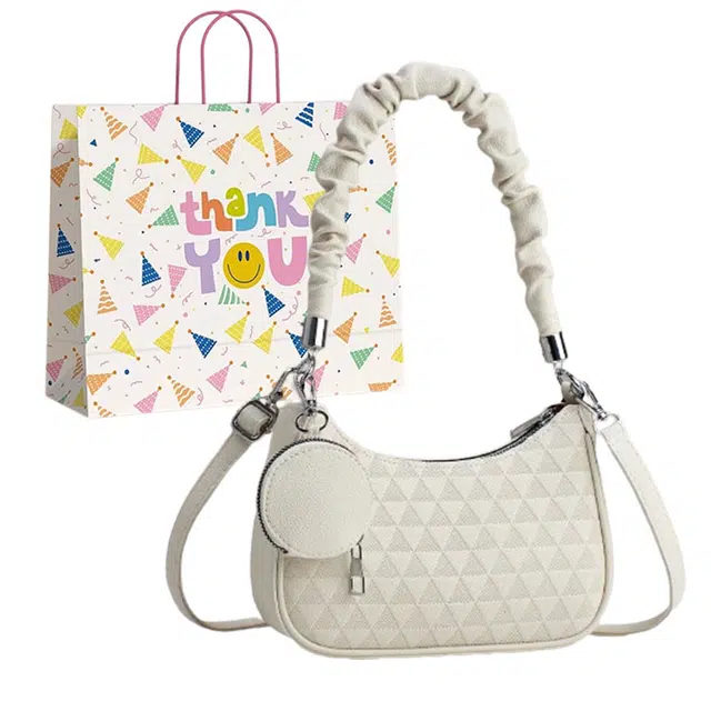 三只小鸭 简约百搭斜挎手提包 其他 单肩包 常规 女款 白色/蓝色/黑色/杏色/绿色/灰色/粉色/卡其色