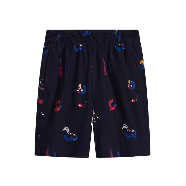 波司登 经典系列 柔软舒适简约百搭短裤 青少年 多彩字母