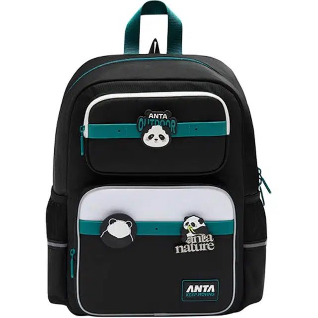 安踏儿童 减负大容量护脊防水 织物 双肩包 常规 中小童 黑色