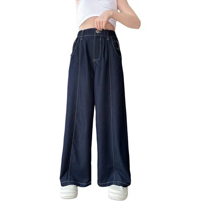 俞兆林牛仔裤 透气潮流时尚百搭 蓝色 儿童款