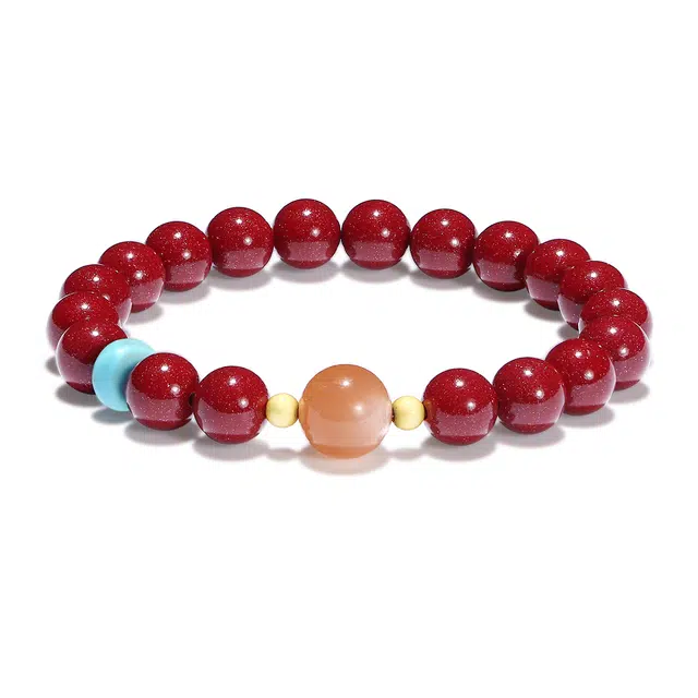 【普陀山官方已过香】 普陀山文创 红日高照紫金砂橙月光转运珠喜喜事临门事业蒸蒸日上红红火火福气多多#好运 朱砂 手串 男女同款情侣款