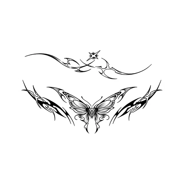 计轩  果汁草本防水纹身贴 持久手臂锁骨半永久性感风小图案