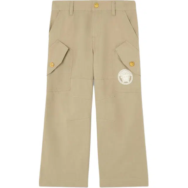 范思哲长裤 工装裤松紧腰边 米色 儿童款