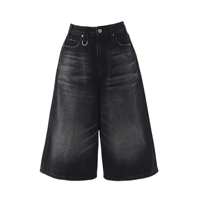 玫丝朵 复古高腰宽松牛仔短裤 女款
