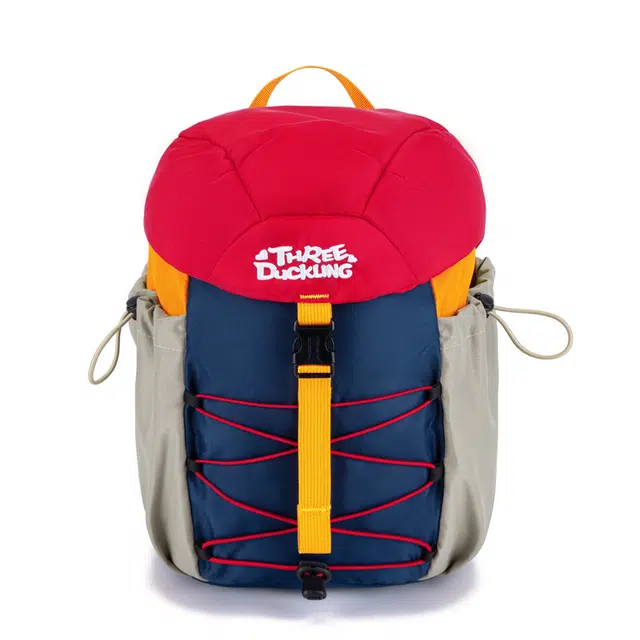 三只小鸭 外出轻便大容量 复合布 书包 中号 儿童款 蓝