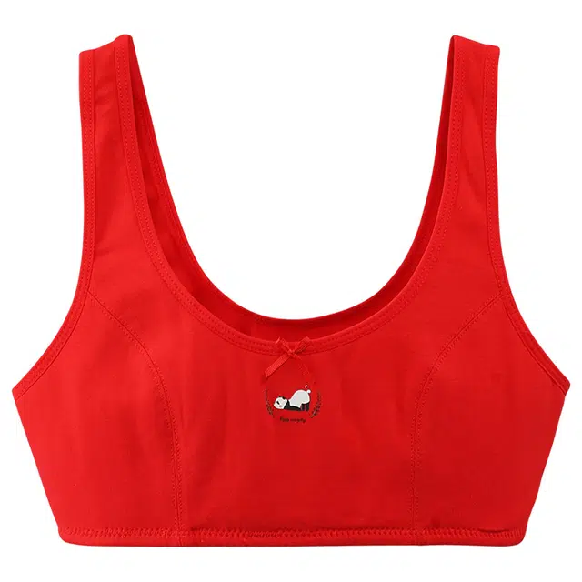 红豆 卡通舒适柔软轻盈发育内衣 青少年 红色