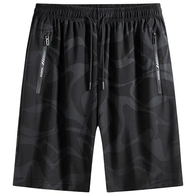 雅鹿 舒适透气宽松迷彩中腰休闲短裤 男款