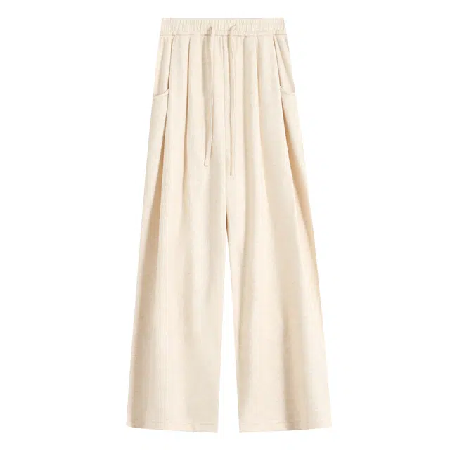 黑恐龙 潮牌高腰个性直筒阔腿百搭舒适透气设计感拖地休闲裤 男女同款