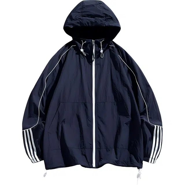 识恩 连帽拼接三条宽松潮牌百搭 超轻透气防晒服 女款