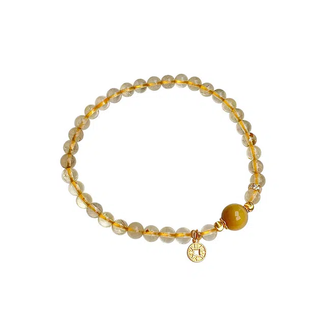 琳琯瑛 新中式招财转运天然 黄水晶 手串 女款