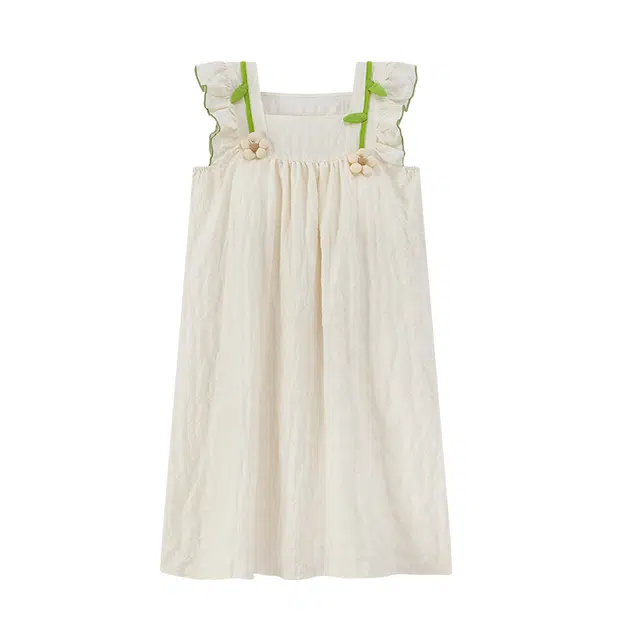 俏韵 甜美公主风无袖吊带薄款可爱带胸垫睡裙 女款