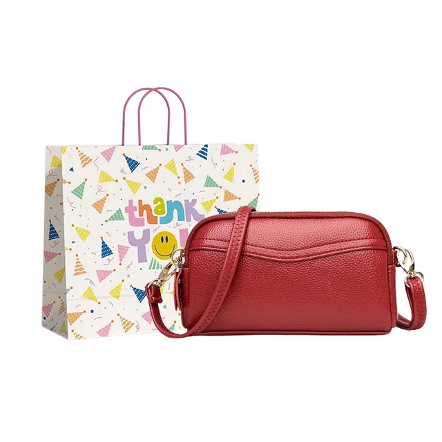 三只小鸭 时尚韩版手拎双拉链 优质面料 斜挎单肩包 常规 女款 红色/紫色/蓝色/灰色/黑色