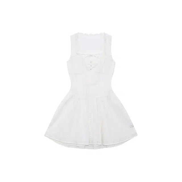 敲模女孩 法式白月光初恋风收腰修身茶歇气质吊带连衣裙 女款