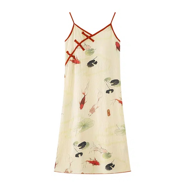 俏韵 无袖吊带甜美清新家居服可外穿睡裙 女款