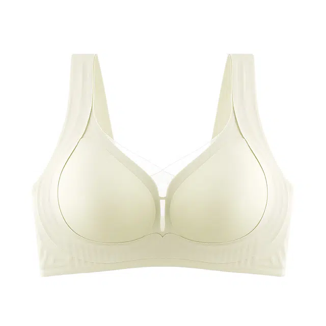 棉基因 日系文艺果冻胶无钢圈高弹宽肩带网纱聚拢无痕提拉显瘦性感舒适透气文胸 女款