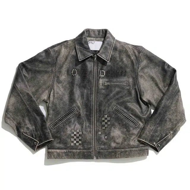 Paly Hollywood SS25 LOVE DEATH LEATHER WORK JACKET