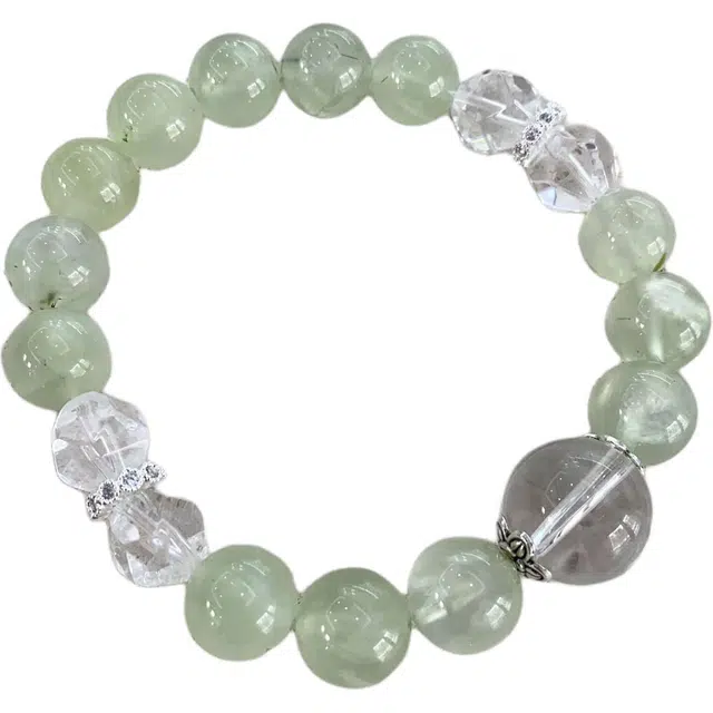 饰之颜 红胶花 搭配大颗粒 能量加持 转运暴富 事业加持时来运转#好运天然 白水晶 水晶手串 男女同款情侣款