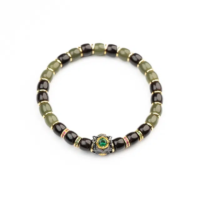 仙源 平安喜乐转运珠 国潮新中式轻奢高级感独特风格高品质好运招财纳福文玩盘玩佛珠手饰 椰蒂 菩提类手串 男女同款情侣款