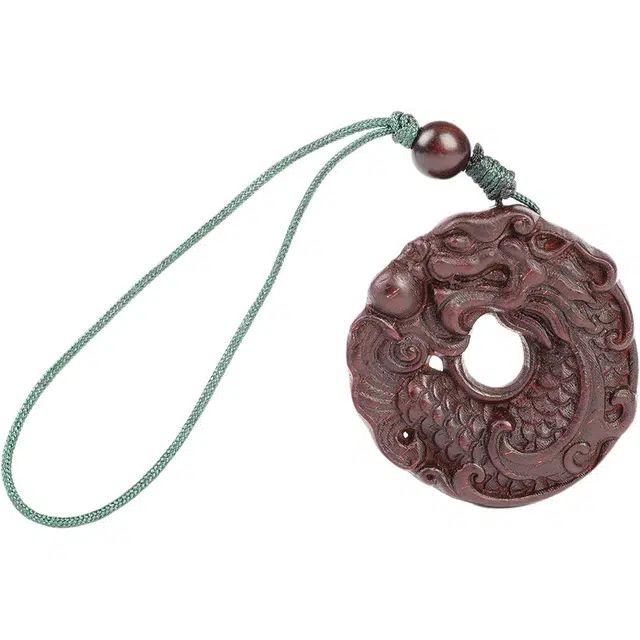 三檀小舍 【高品质】鱼化龙国风国潮新中式复古文艺好运招财平安喜乐小众百搭高级轻奢 紫檀属 挂件 男女同款情侣款