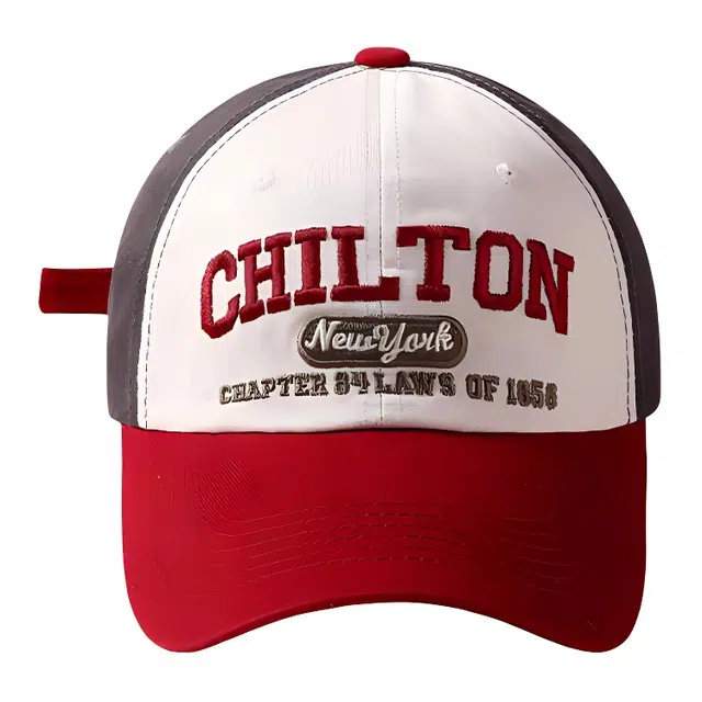 优莲茵 拼色美式撞色字母印花软顶宽大脸大头围显脸小深顶 棉 鸭舌帽 男女同款情侣款