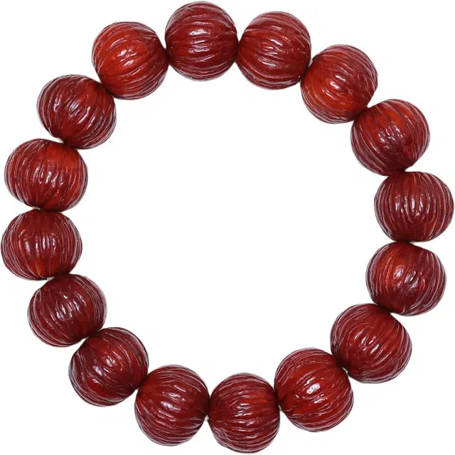 絮物 新中式国潮机刷包浆猴头南瓜小桃核精品饱满原籽佛珠手持  简约素圈 百搭 菩提子/菩提籽 手串 男女同款情侣款