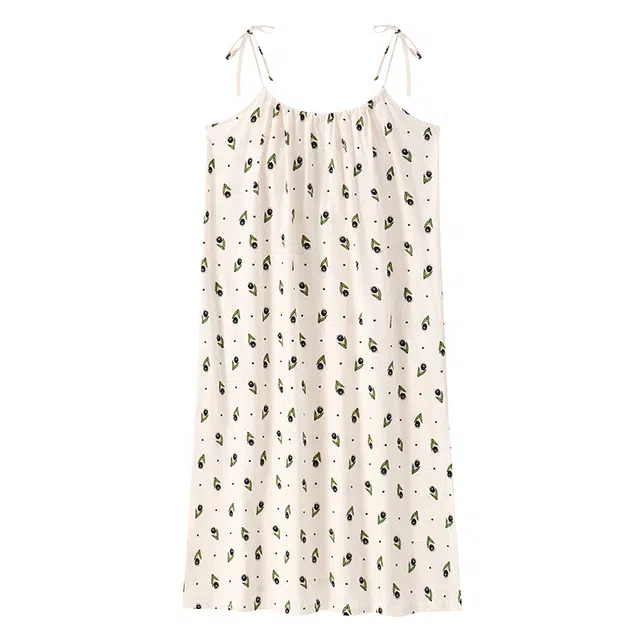 睦隆世家 带胸垫凉快舒适休闲无袖家居服可外穿夏季睡裙 女款