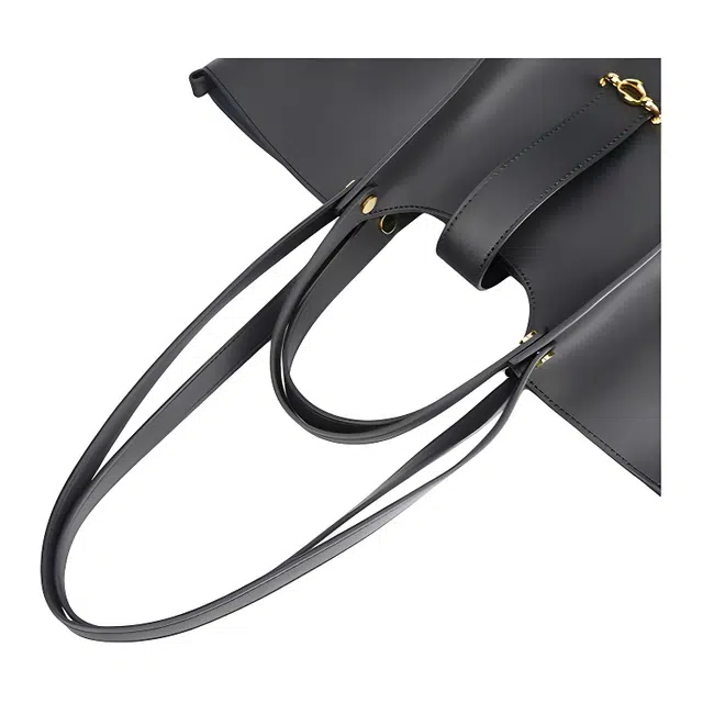 恒源祥 新时尚百搭腋下包大气大容量高级感真皮妈妈包子母包水桶包托特包百搭复古商务通勤 牛皮 单肩手提包 女款 石墨色