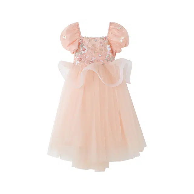 媛媛公主连衣裙 舒适个性亲肤洋气短袖 中小童