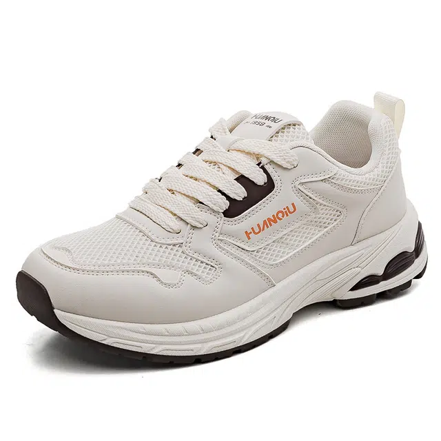 HUANQIU Casual Low Top Sneakers Beige