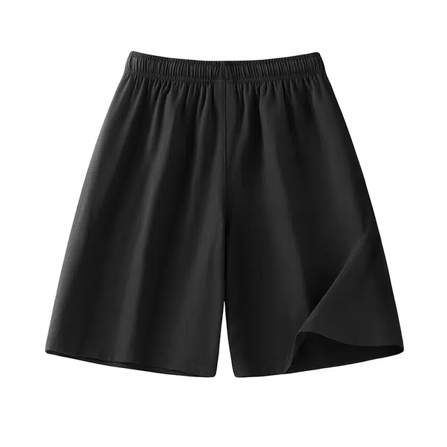 依文 潮流通勤舒适柔软直筒纯色五分裤穿搭垂感简约时尚百搭宽松户外运动复古休闲短裤 男女同款