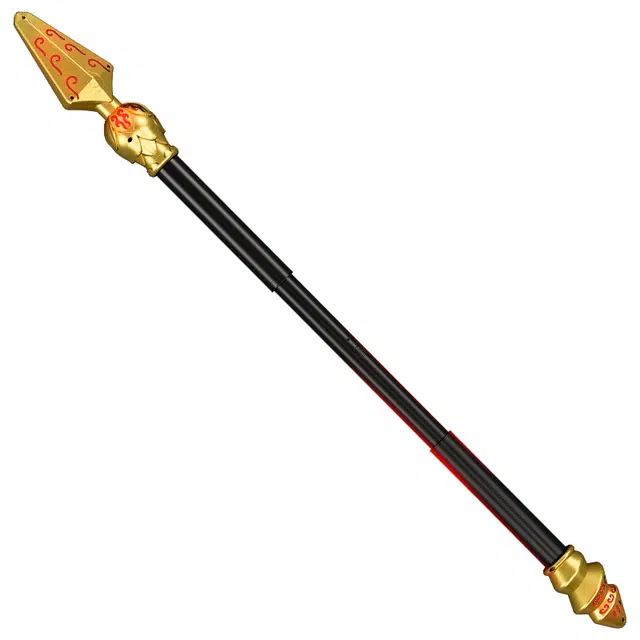 圣手 紫焰蛇矛火尖枪红缨枪火焰枪兵器模型 玩具