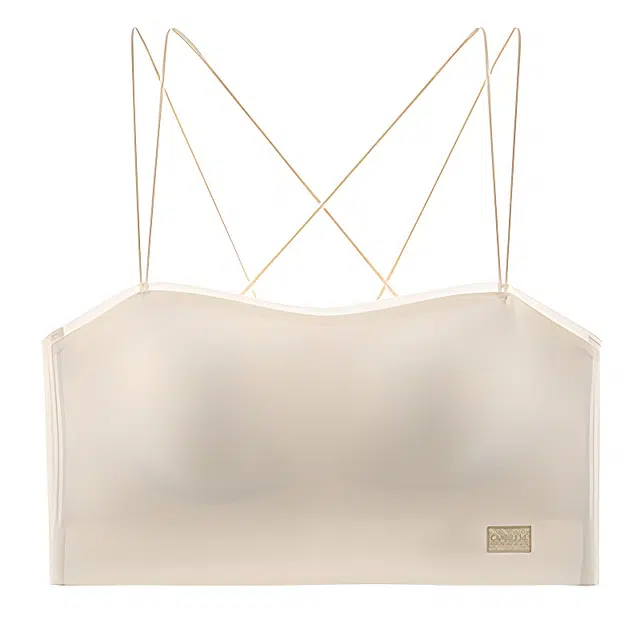 慕梵度 无痕一体背心薄款小胸聚拢性感交叉美背抹胸裹胸吊带舒适透气文胸 女款