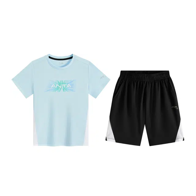 安踏儿童休闲运动套装 综训系列 舒适针织时尚上衣亲肤百搭长裤 青少年