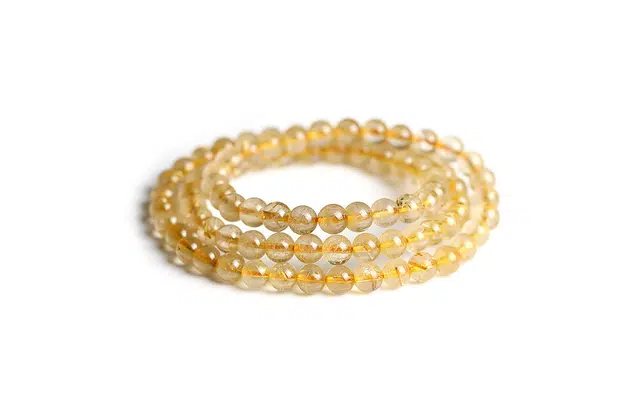 克拉日记 新中式国潮多圈 晶体圆润饱满手饰招财平安好运礼盒装 金发晶 手串 男女同款情侣款