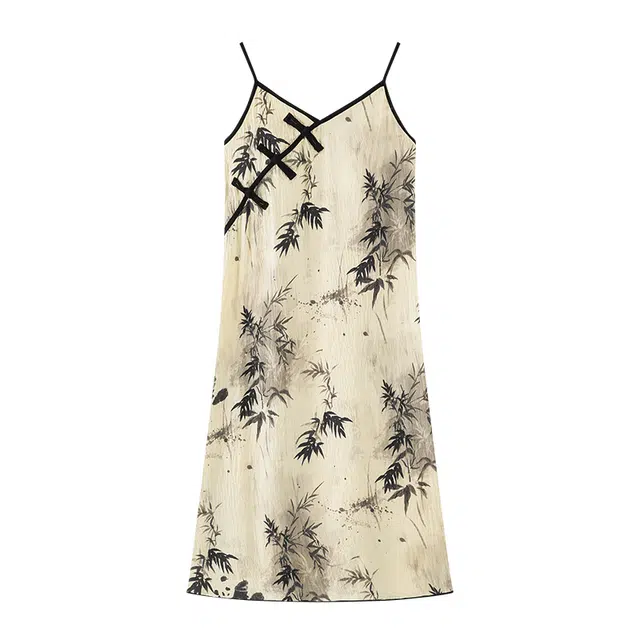 俏韵 复古风清新甜美无袖吊带家居服可外穿睡裙 女款