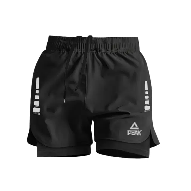匹克 水陆两用透气速干游泳健身运动短裤 男女同款 黑色