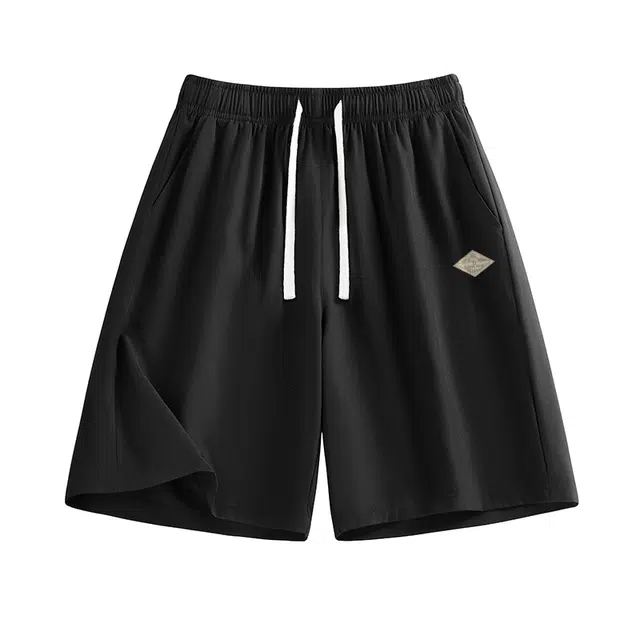 依文 潮流通勤舒适柔软直筒纯色五分裤穿搭垂感简约时尚百搭宽松户外运动复古休闲短裤 男女同款