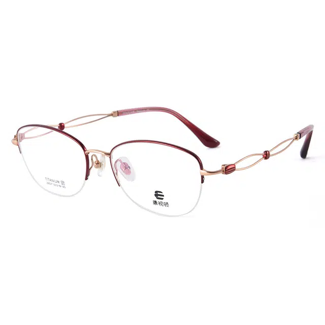 康视顿 优雅半框灵动显白 光学镜架 女款