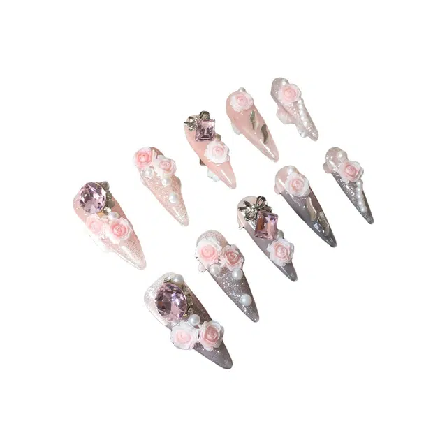 计轩 显白蝴蝶高级山茶花  杏仁粉色渐变 纯欲