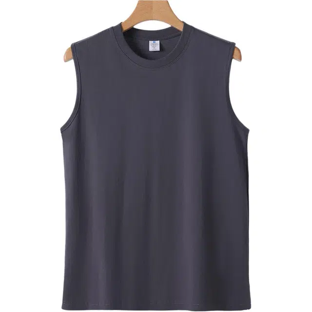 北极绒 无袖柔软透气圆领常规背心 男款