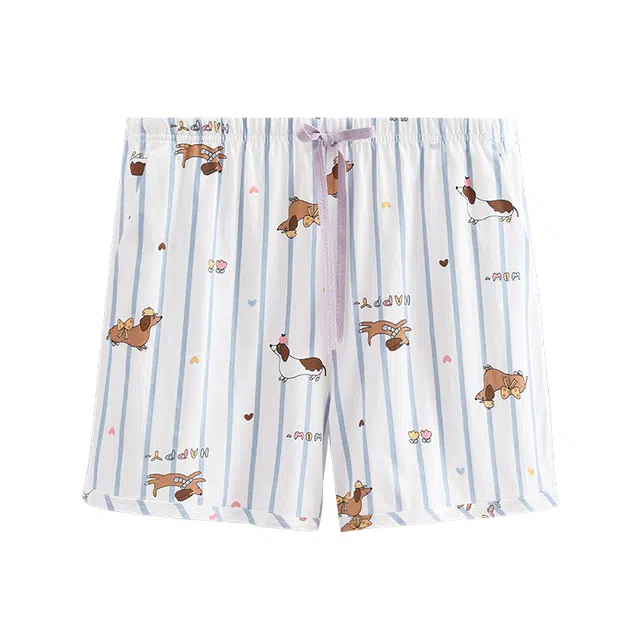 芬腾 短裤可爱宽松休闲加大码家居裤睡裤 女款